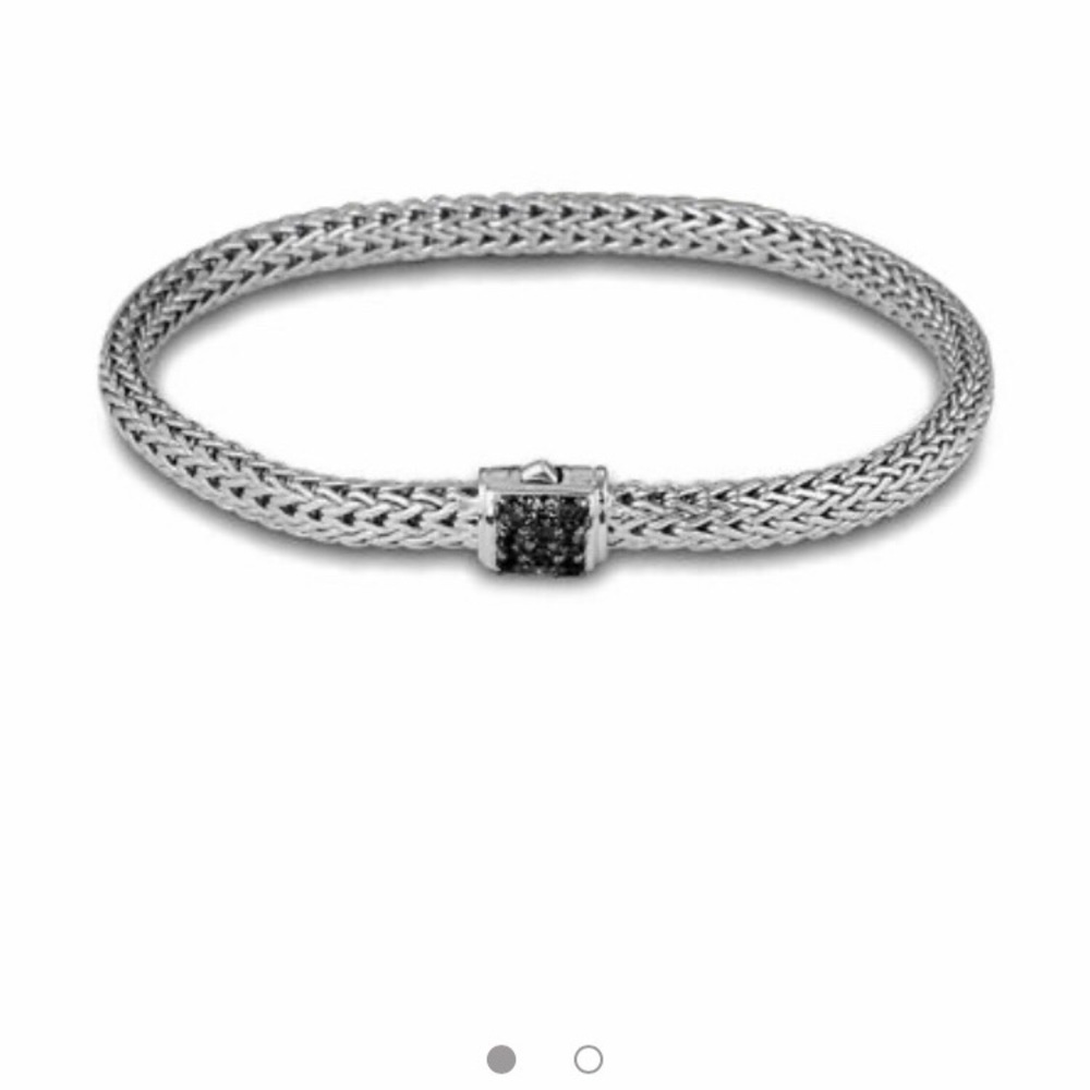 John Hardy x-small chain bracelet w/black sapphire